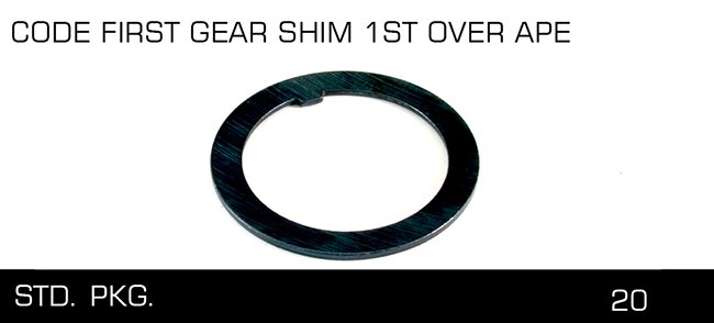 CODE FIRST GEAR SHIM 1 ST OVER APE